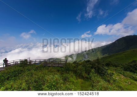 Mountain landscape, Viewpoint of Kio Mae Pan, Chiang Mai, Thailand