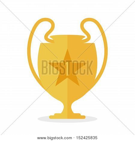 Vector Trophy Cup Flat Icon