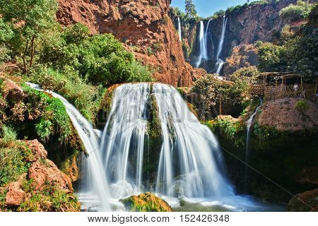 Ouzoud Falls near the Grand Atlas village of Tanaghmeilt Morocco