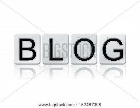 Blog Isolated Tiled Letters Concept And Theme