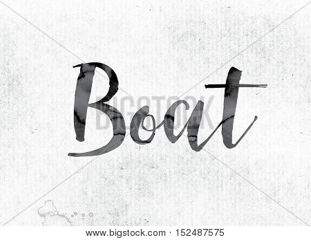Boat Concept Painted In Ink