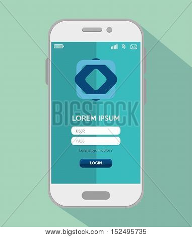 mobile design loggin app vector illustration eps 10