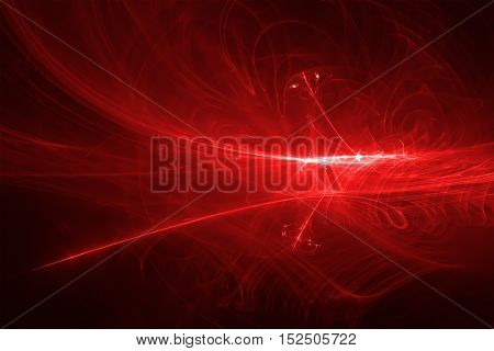 set 7 red glow energy wave. lighting effect abstract background.