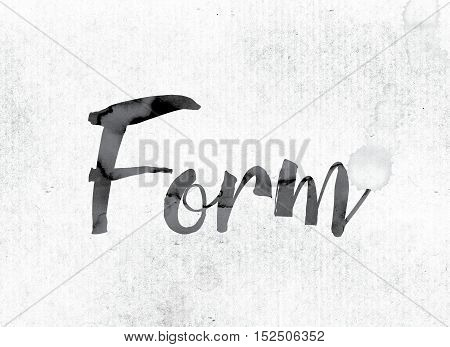 Form Concept Painted In Ink