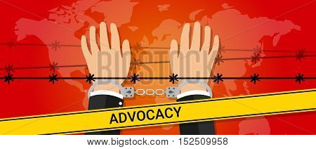 advocacy helping hand people under pressure vector