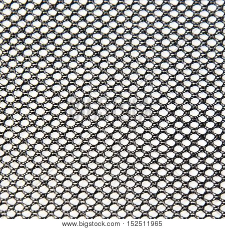 black small hold steel mesh texture with white background