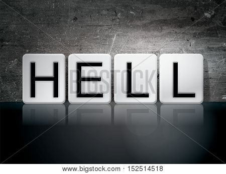 Hell Tiled Letters Concept And Theme