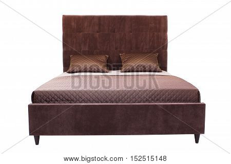 double bed isolated under the white background