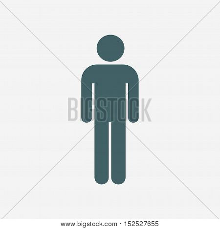 men vector icon isolated on white background