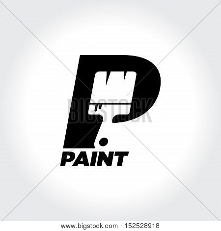 Creative initial P represent Paint. Home Painting Service Symbol