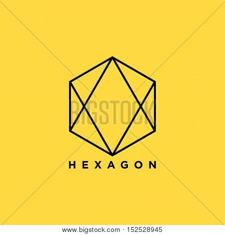 Simple Hexagon symbol illustration for your business