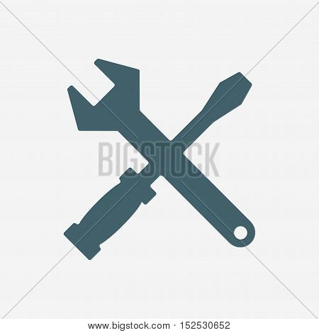 tools vector icon isolated on white background