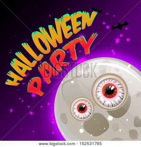 Halloween party for invitation cards and posters. vector illustration.