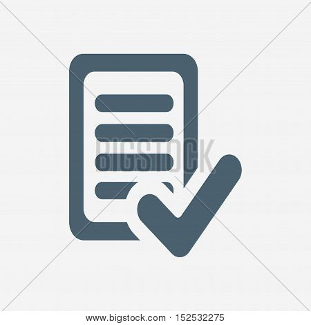 checklist vector icon isolated on white background
