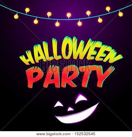 Halloween party for invitation cards and posters. vector illustration.