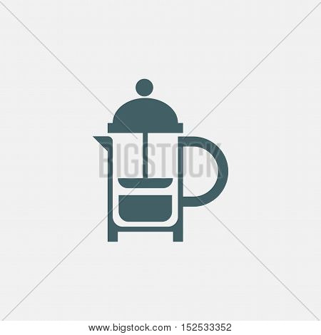 teapot icon. french press simple icon isolated on white background