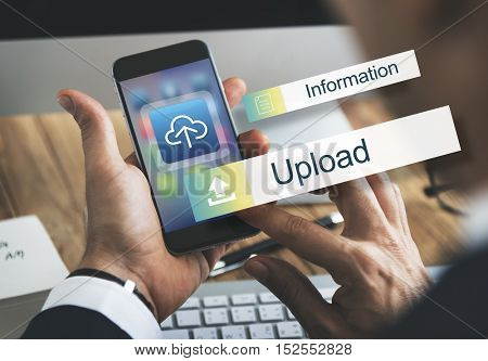 Upload Data Backup Storage Transfer Concept