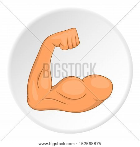 Arm muscule icon. Flat illustration of arm muscule vector icon for web