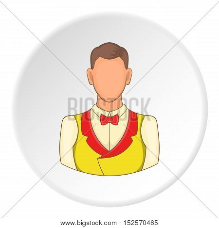 Croupier icon. Flat illustration of croupier vector icon for web