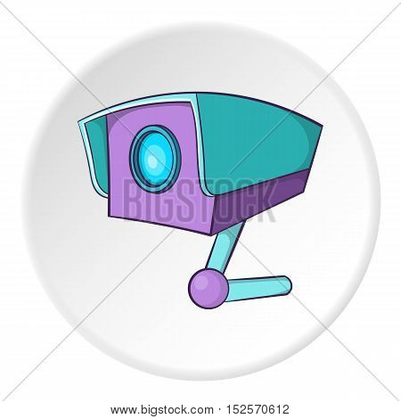 Security camera icon. Cartoon illustration of security cameravector icon for web