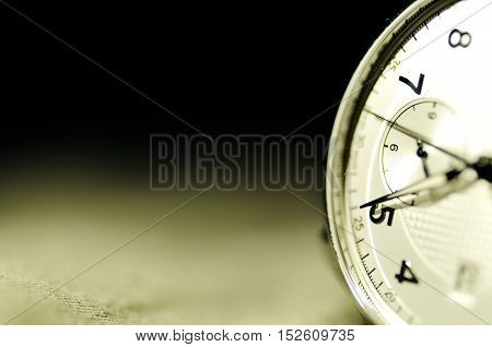 vintage style of luxury men watch with stainless case, concept of number in watch