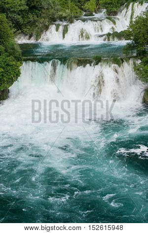 Waterfalls at Krka National Park in Croatia