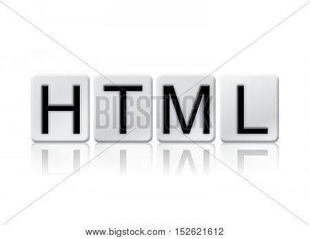 Html Isolated Tiled Letters Concept And Theme