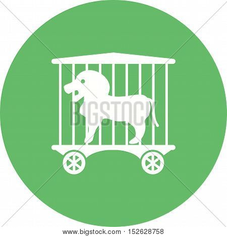 Circus, lion, stage icon vector image. Can also be used for circus. Suitable for mobile apps, web apps and print media.