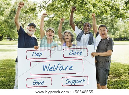 Community Donations Fundraising Volunteer Concept