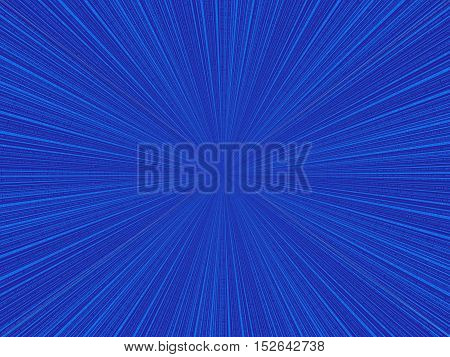 Tube of zeros and ones receding into the distance. 3D illustration