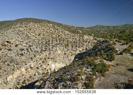Peristerona Gorge above Polis Cyprus Also known as Gorge of the Eagles and Atichoulli Gorge