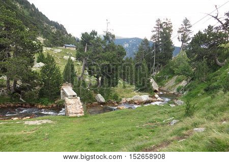 View Of Llubriqueto Valley In National Park Aiguestortes, Catalonia, Spain