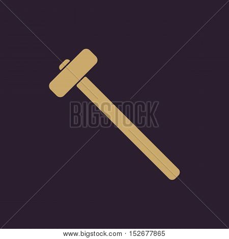 The sledgehammer icon. Sledgehammer symbol. Flat Vector illustration
