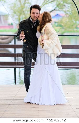 New married couple portrait