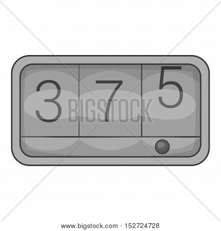 Taximeter icon. Gray monochrome illustration of taximeter vector icon for web