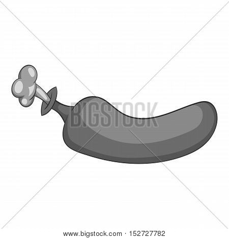 Whoopee cushion icon. Gray monochrome illustration of whoopee cushion vector icon for web