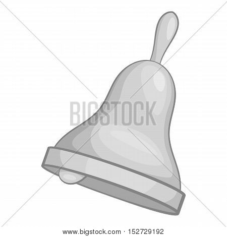 Bell icon. Gray monochrome illustration of bell vector icon for web