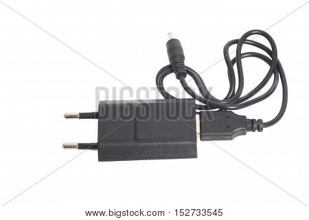 Charger power adapter isolated on a white