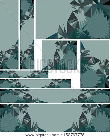 Set of various dimension low polly wallpapers for web and mobile applications