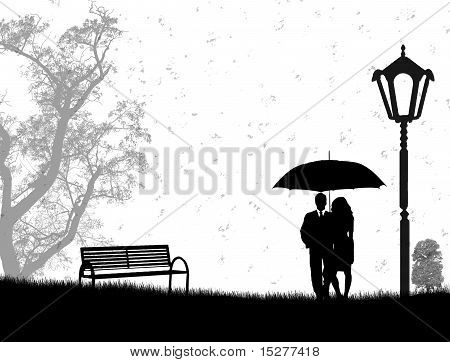 Amantes abrazados