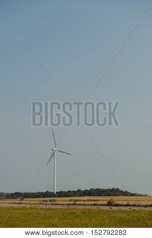 Windturbine At Sunny Day