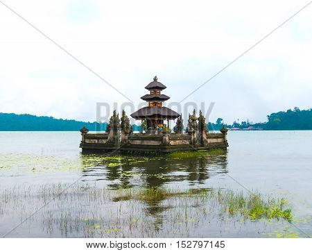 Pura Ulan Danu Beratan Water Temple in Bali Indonesia.