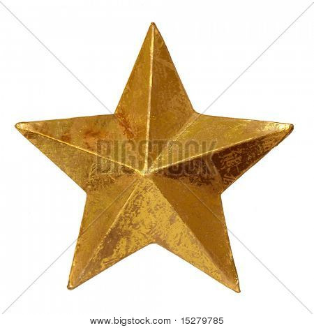 Dourado traçado de recorte estrela, incluído.