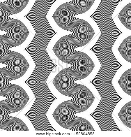 Design Seamless Monochrome Waving Pattern
