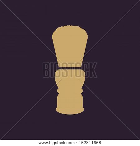 The shaving brush icon. Shaver symbol. Flat Vector illustration