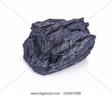 charcoal isolated on white on white background