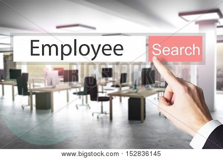 websearch new red search button employee 3D Illustration