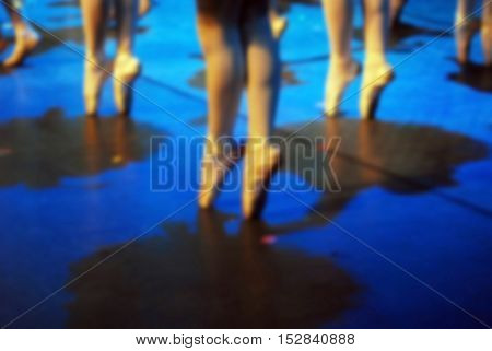 blurred background of dance ballet in performent