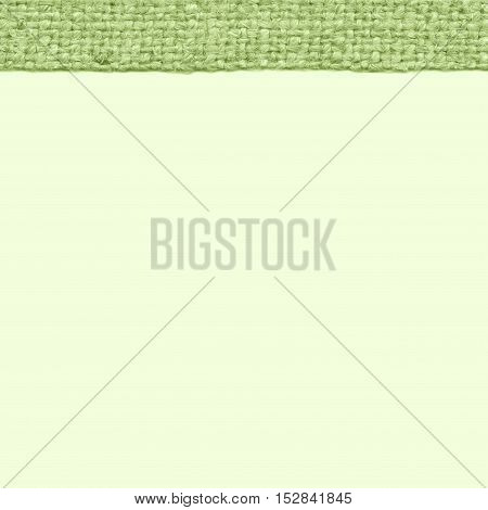 Textile frame, fabric string, emerald canvas, styled material old-fashioned background