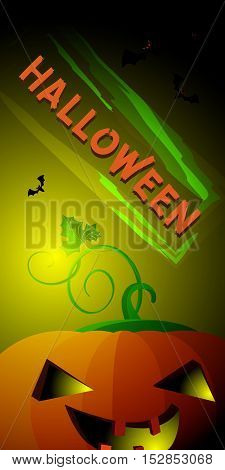 Vertical flyer Halloween. On a gradient background for your design